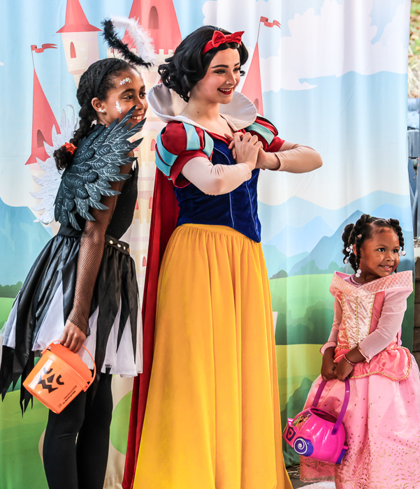 Girls posing with princess